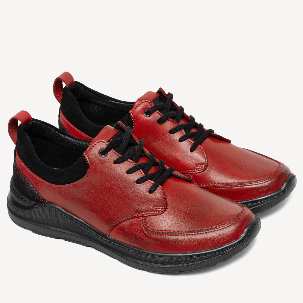 Męskie skórzane sneakersy Craig czerwone