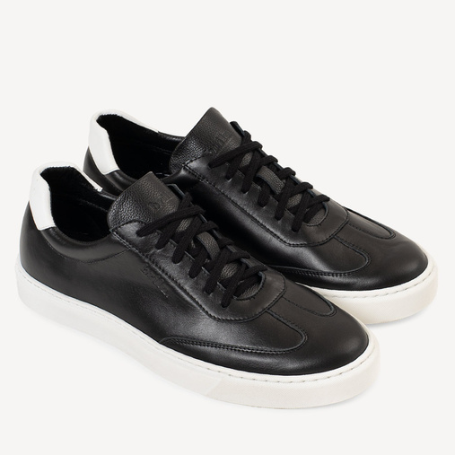 Skórzane sneakersy męskie Maxwell czarne