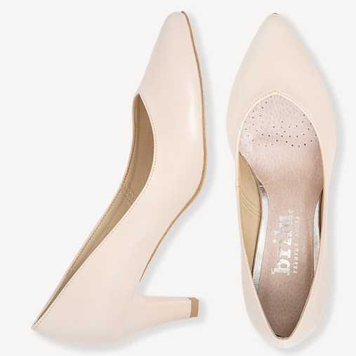 Ślubne klasyczne szpilki Carla ecru