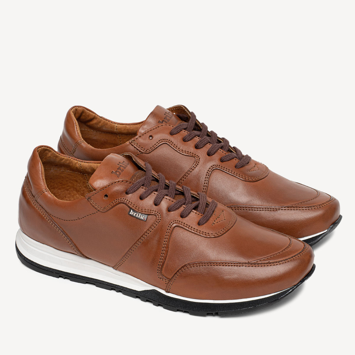 Sportowe męskie półbuty sneakersy Jeffrey brązowe