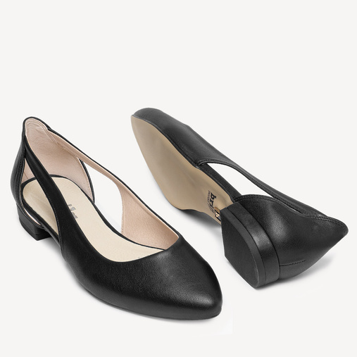 Balerinki z wycięciami Amala czarne