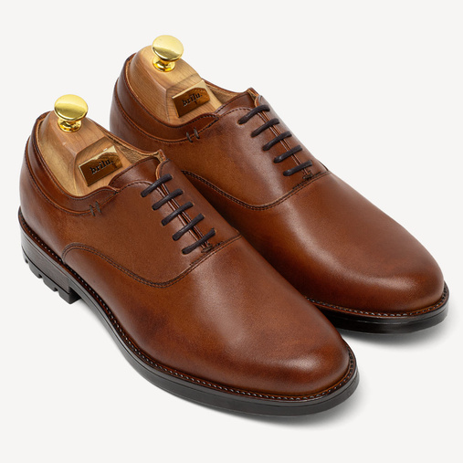 Męskie skórzane oksfordy Ernest brązowe