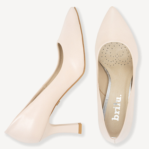 Ślubne klasyczne szpilki Ariana ecru