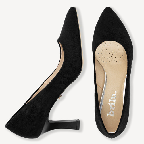 Klasyczne zamszowe szpilki Damaris czarne