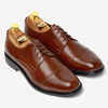 Skórzane wizytowe półbuty męskie derby Harry brązowe