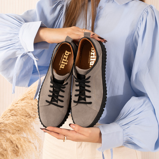 Skórzane sneakersy damskie Taylor beżowe