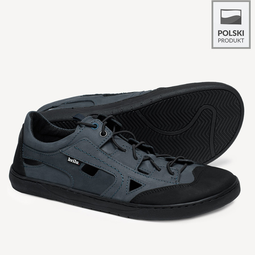 Męskie sandały trekkingowe barefoot Justin granatowe