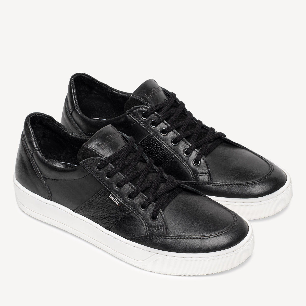 Skórzane sneakersy męskie Maverick czarne