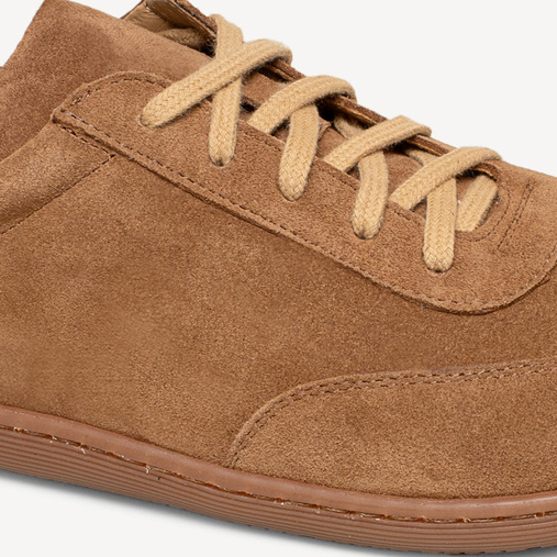 Zamszowe damskie sneakersy barefoot Everest brązowe