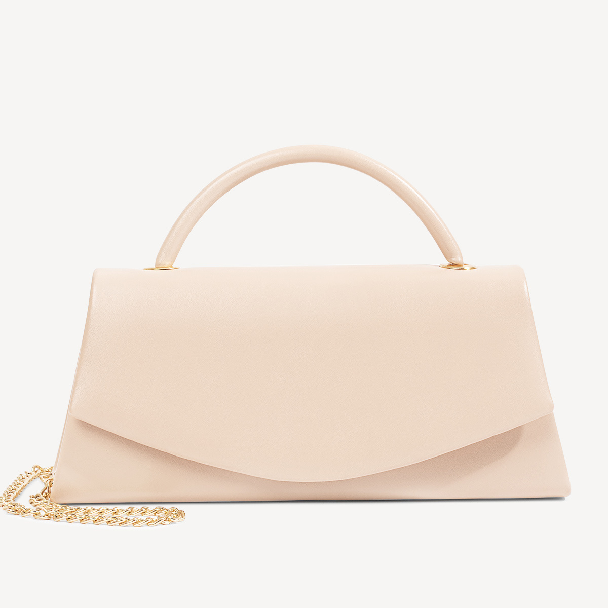 Elegancka mini kopertówka z rączką Clarissa beżowa