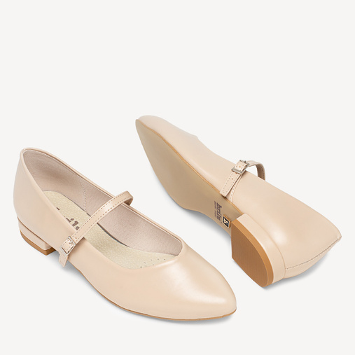 Balerinki z paskiem Joanne beżowe