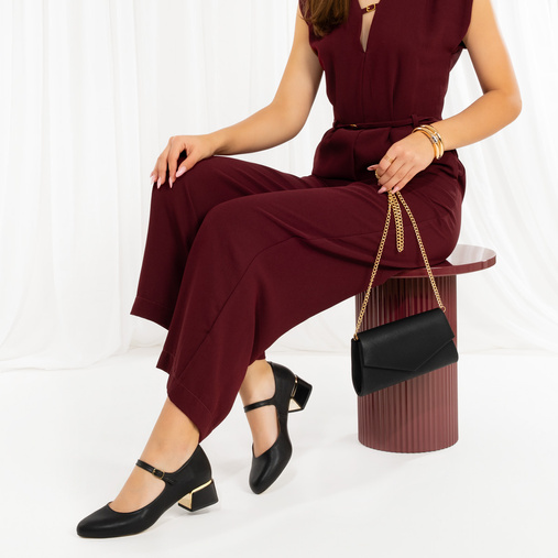 Elegancka mini kopertówka na łańcuszku Astrid czarna