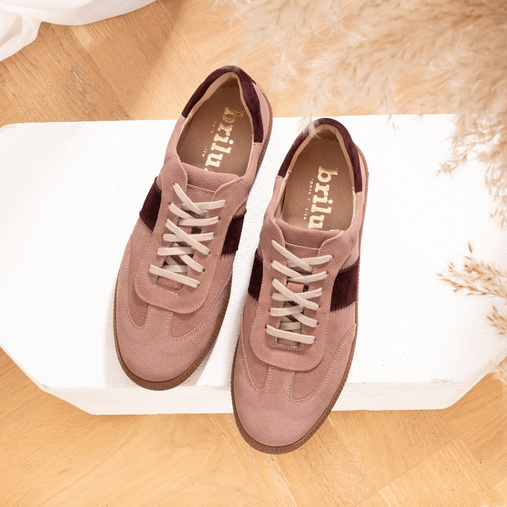 Skórzane sneakersy damskie Nevada różowe