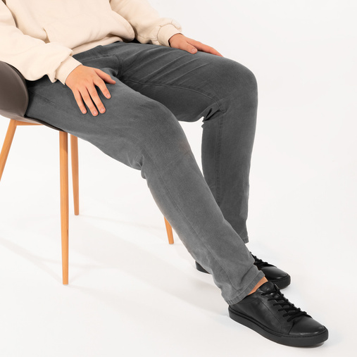 Skórzane sneakersy męskie Dean czarne