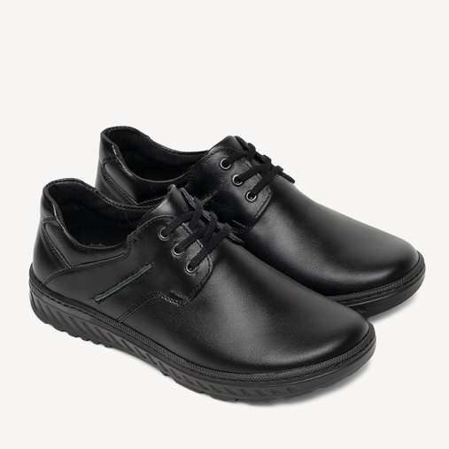 Męskie skórzane półbuty Malcolm czarne