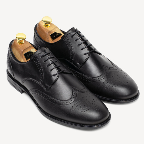 Wizytowe brogsy ze skóry naturalnej Desmond czarne