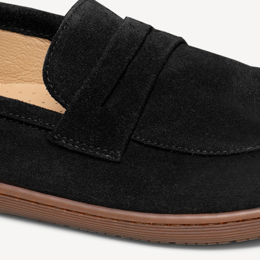 Zamszowe mokasyny damskie barefoot Zahra czarne