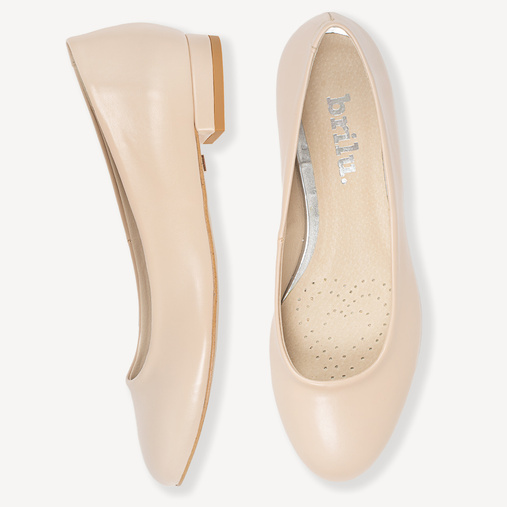 Klasyczne płaskie balerinki Irina beżowe