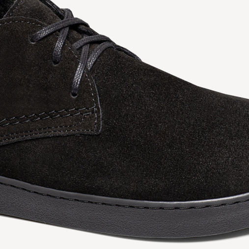 Skórzane zimowe trzewiki barefoot Sean czarne