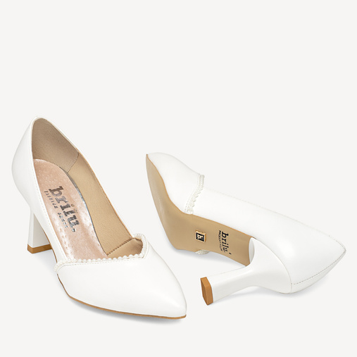 Ślubne ozdobne szpilki z perełkami Keitleen białe