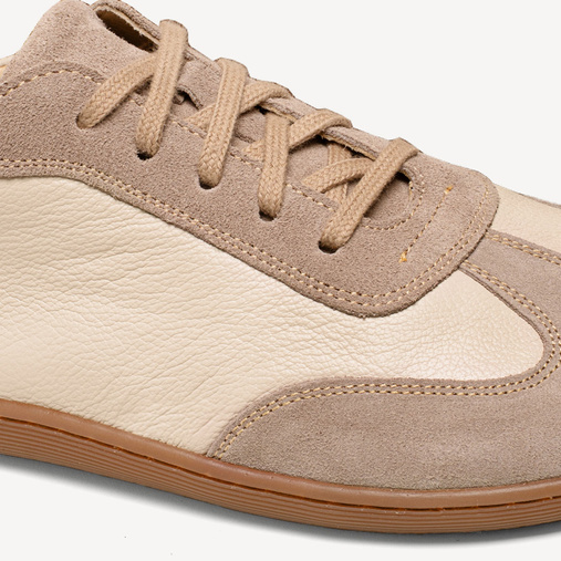 Skórzane damskie sneakersy barefoot Brandy beżowe