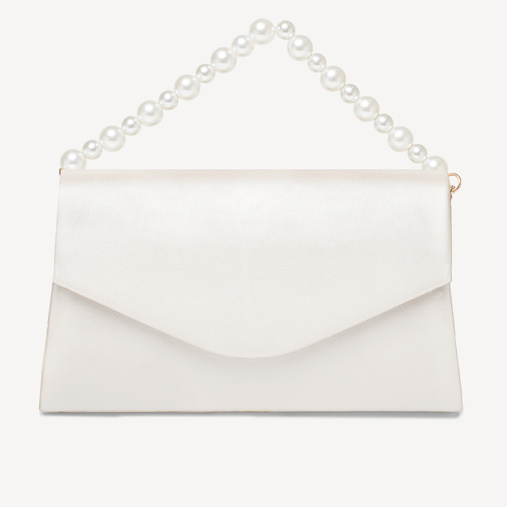 Ślubna kopertówka z perełkową rączką Nicolle ivory