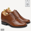Męskie podwyższające buty wizytowe James brązowe