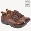 Trekkingowe buty skórzane Emmet jasny brąz
