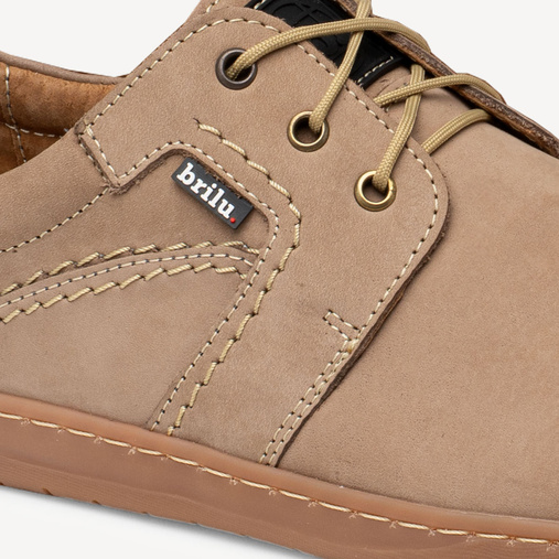 Skórzane buty męskie barefoot Luca beżowe