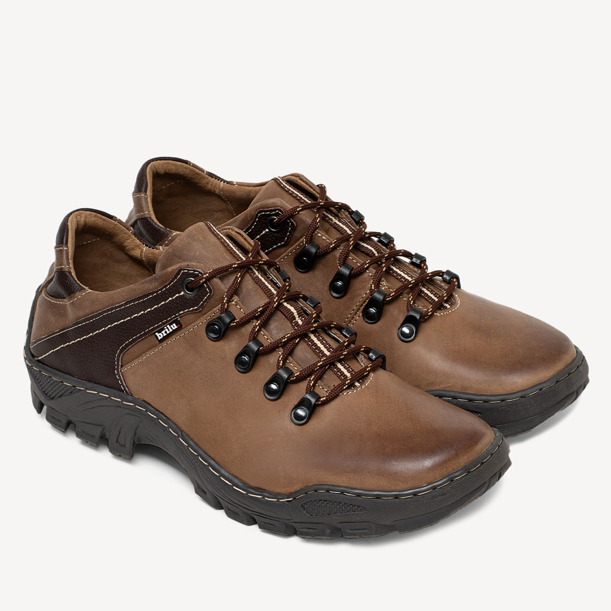 Skórzane buty trekkingowe Pablo brązowe