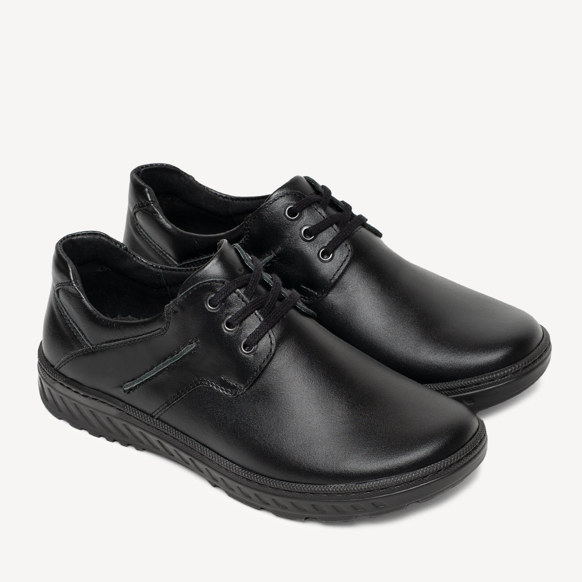 Męskie skórzane półbuty Malcolm czarne