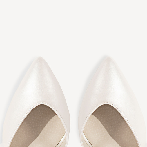 Ślubne perłowe szpilki z cyrkoniowymi paseczkami Greta ivory