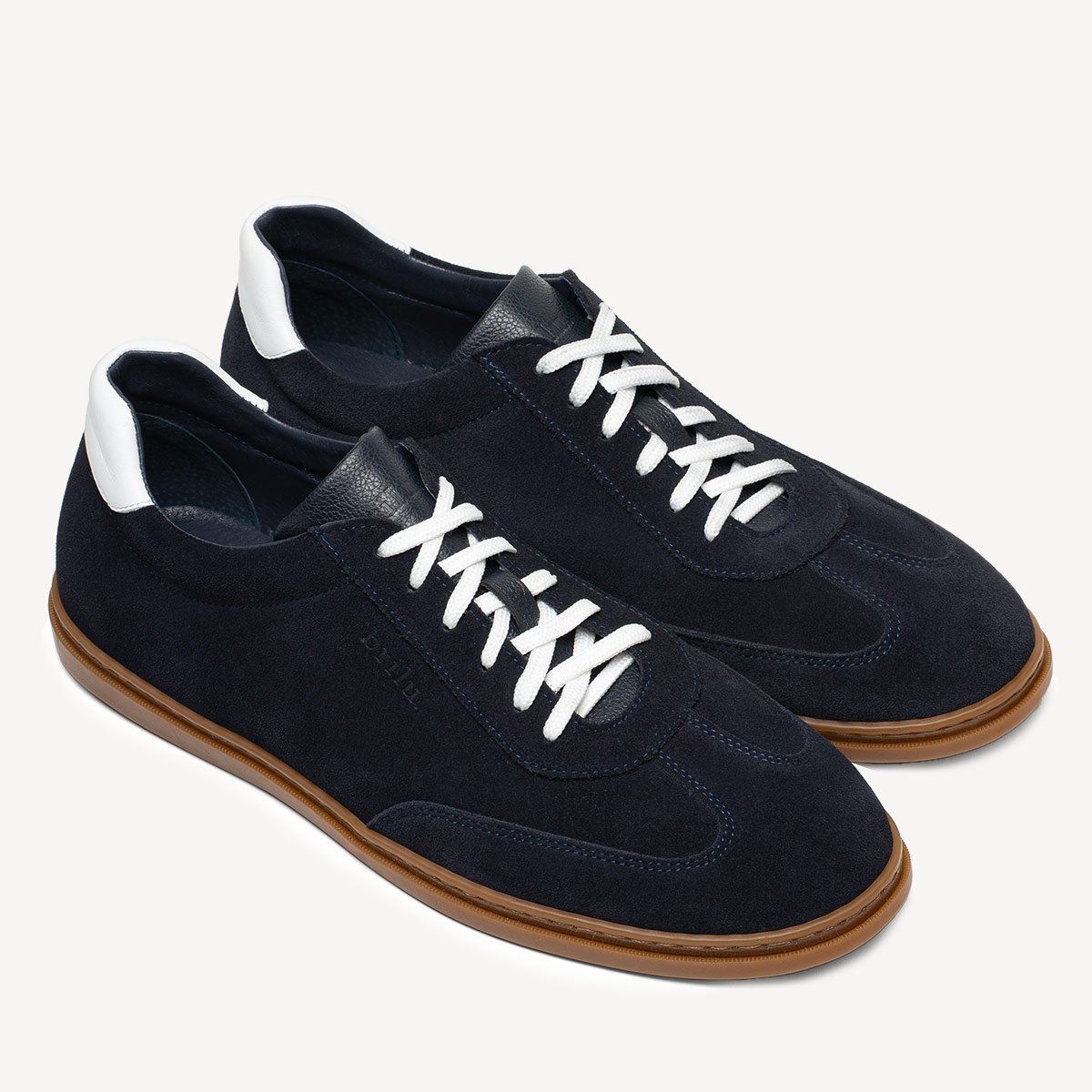 Skórzane sneakersy męskie Luke granatowe