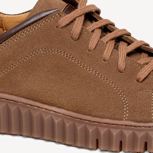 Skórzane sneakersy damskie Taylor brązowe