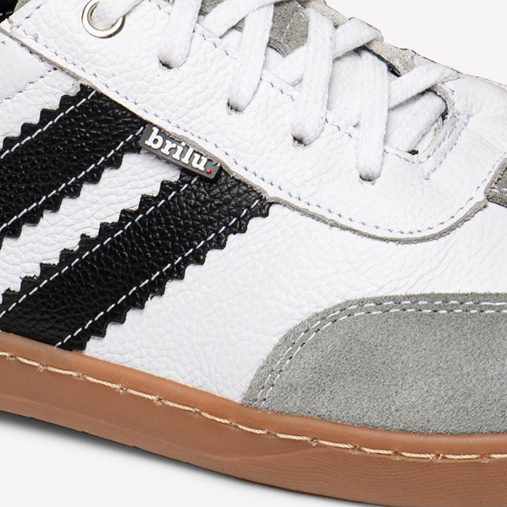 Skórzane minimalistyczne sneakersy barefoot Chelsey białe