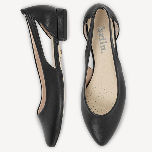 Balerinki z wycięciami Amala czarne