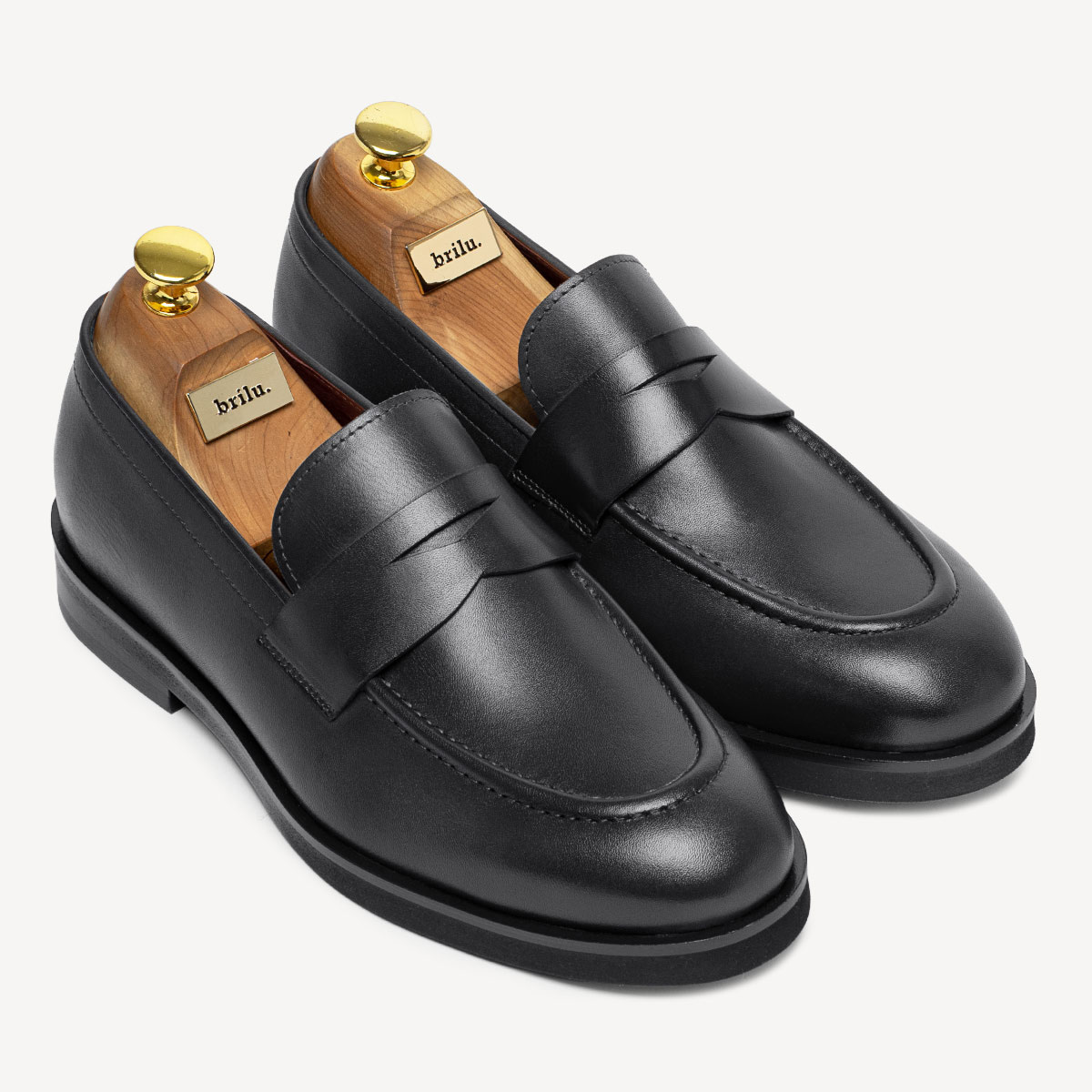 Męskie loafersy ze skóry naturalnej Aaron czarne