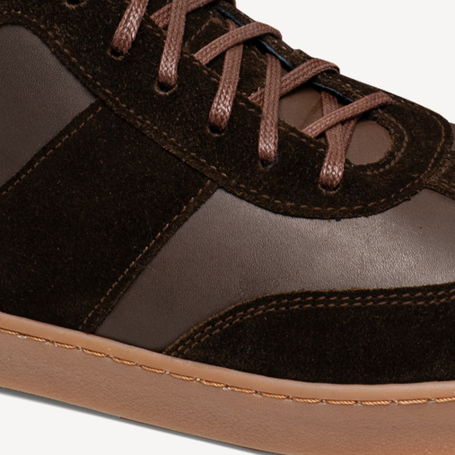 Skórzane zimowe trzewiki barefoot West brązowe