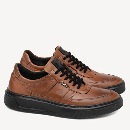 Skórzane sneakersy męskie Chandler brązowe