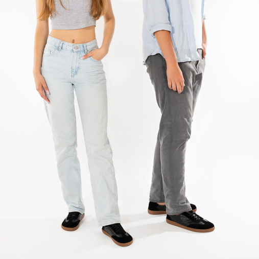 Skórzane minimalistyczne sneakersy barefoot Skyler czarne