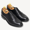 Skórzane wizytowe półbuty męskie oksfordy Bristol czarne