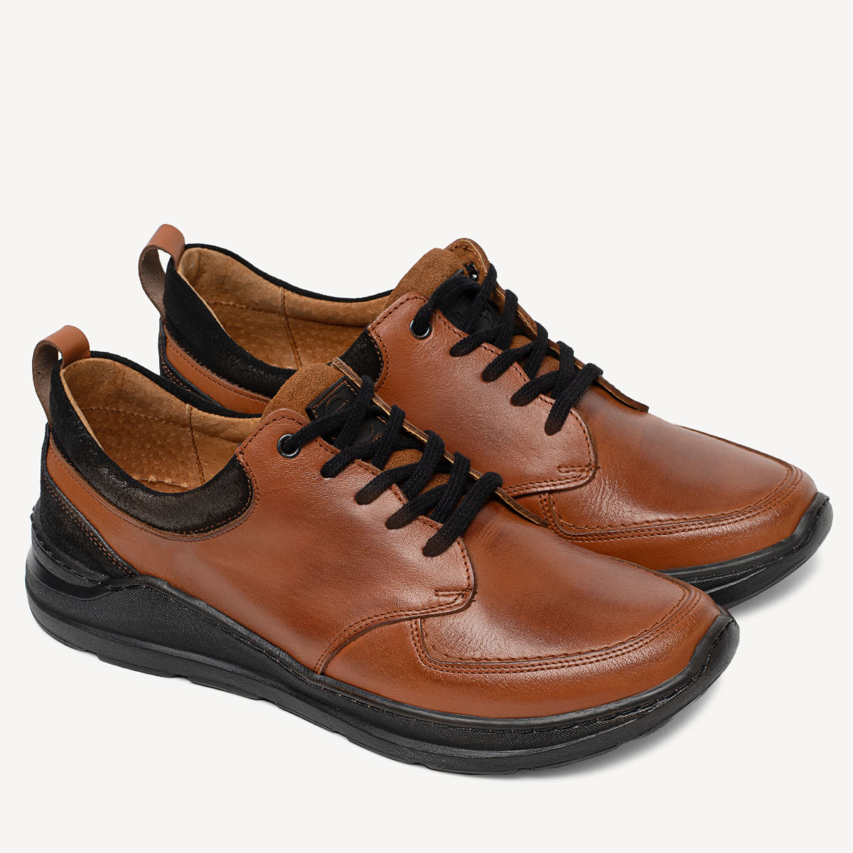 Męskie skórzane sneakersy Craig brązowe