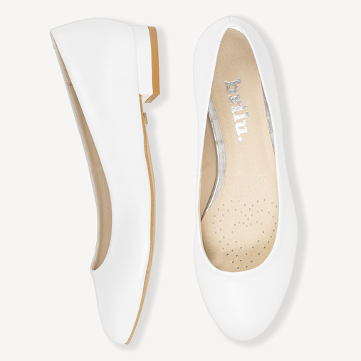 Ślubne klasyczne balerinki Dreamy białe