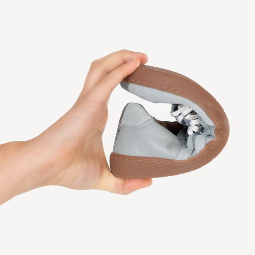 Skórzane minimalistyczne sneakersy barefoot River niebieskie