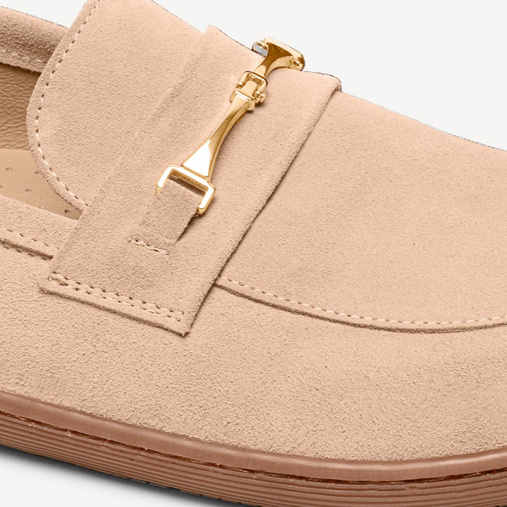 Zamszowe mokasyny damskie barefoot Elisse beżowe