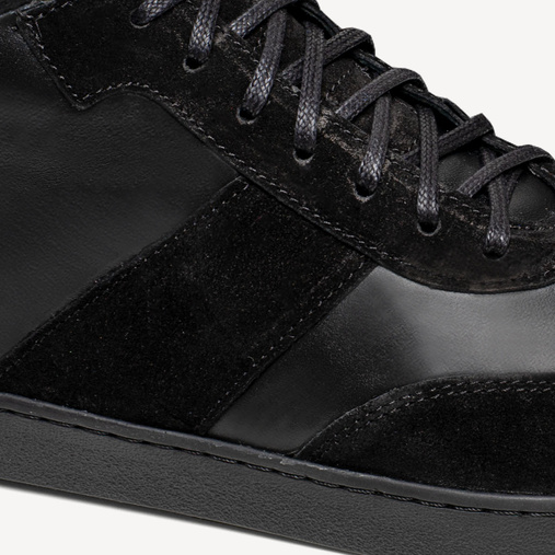 Skórzane zimowe trzewiki barefoot West czarne