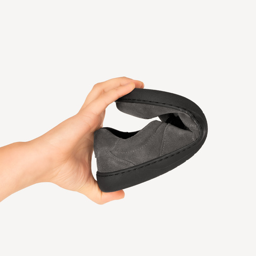 Skórzane minimalistyczne sneakersy barefoot Davos szare
