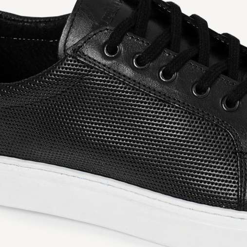 Skórzane sneakersy męskie Phill czarne