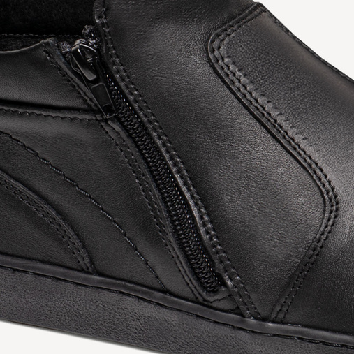 Skórzane trzewiki męskie barefoot Anders czarne