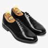 Skórzane wizytowe półbuty męskie oksfordy Royale czarne